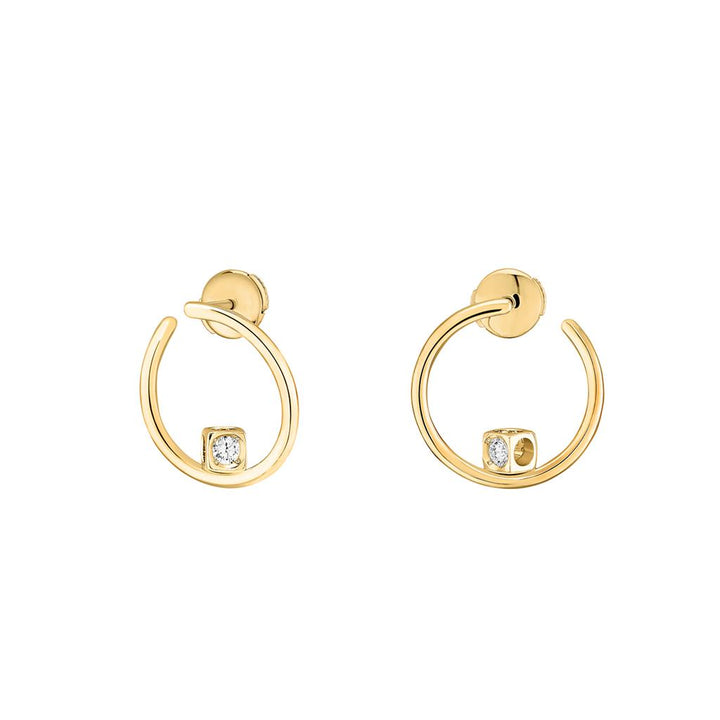 Dinh Van Le Cube Diamant Creole Earrings