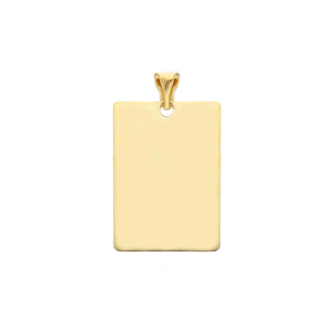 Pendentif personnalisable en or jaune 18K de 23 x 16 mm