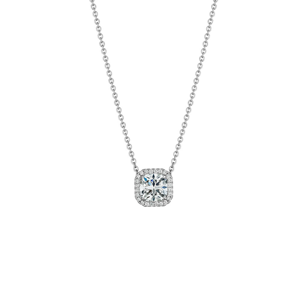 Collier à diamants style halo