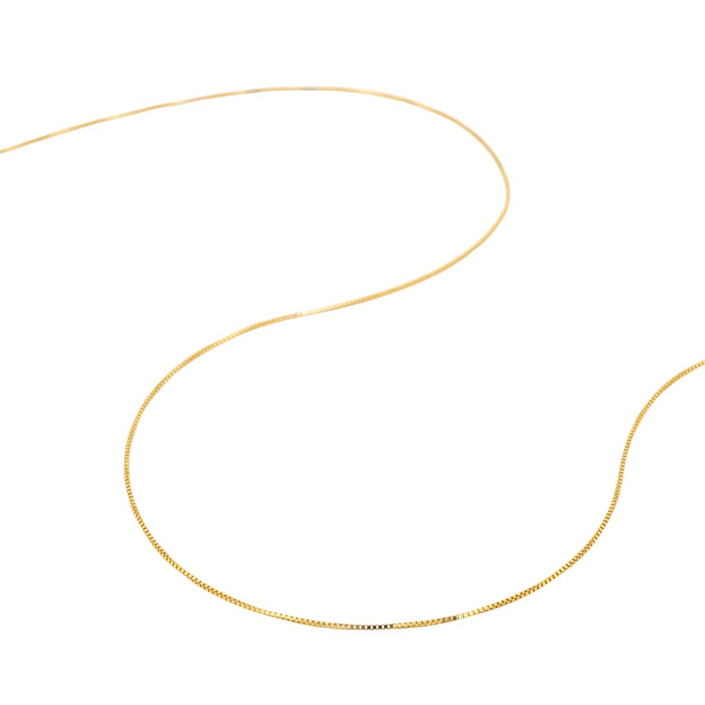 Chaîne en or jaune 18K style Carré 0.7 mm