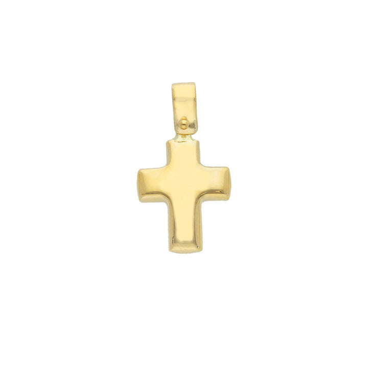 Pendentif croix religieux en or jaune 18K