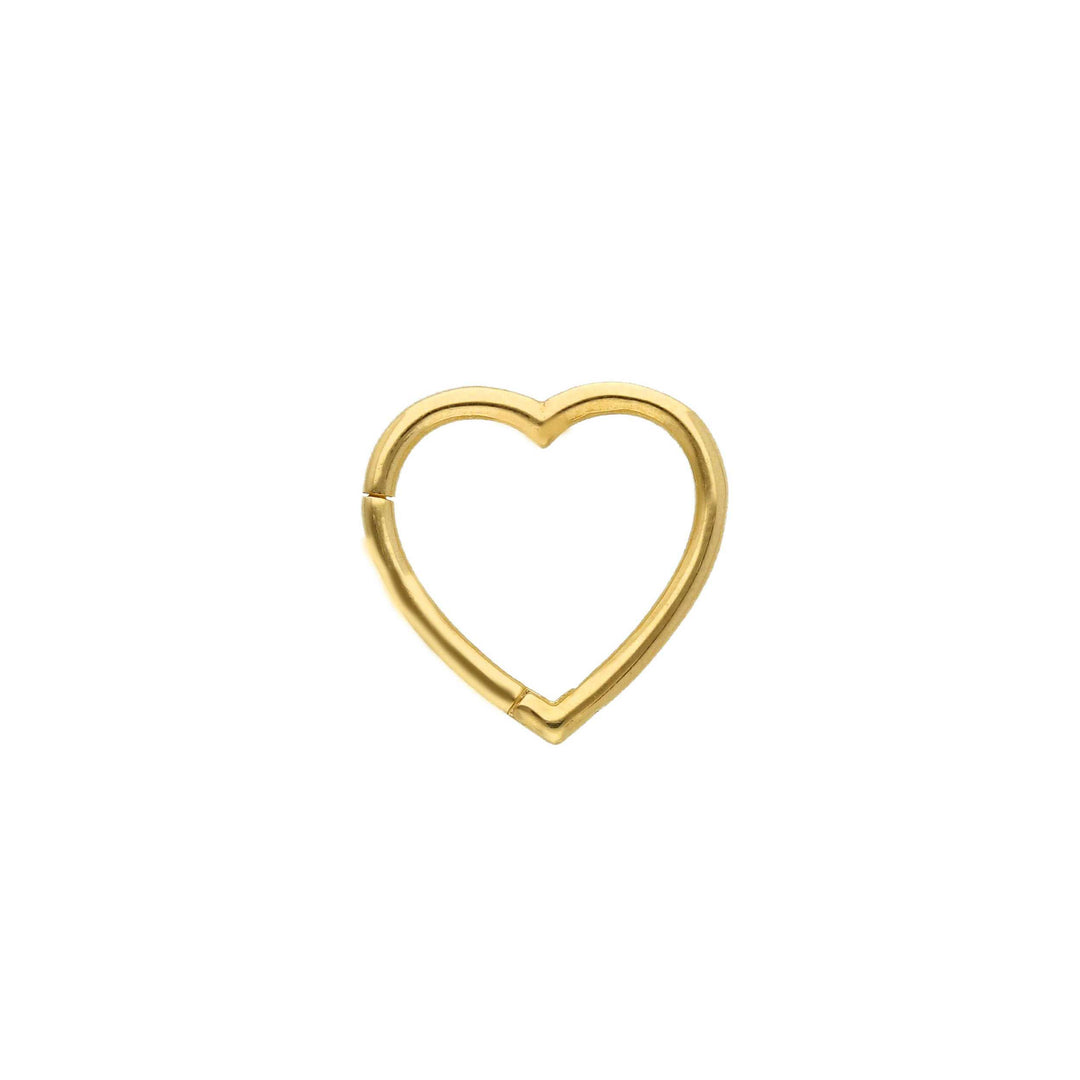 18K yellow gold heart clasp