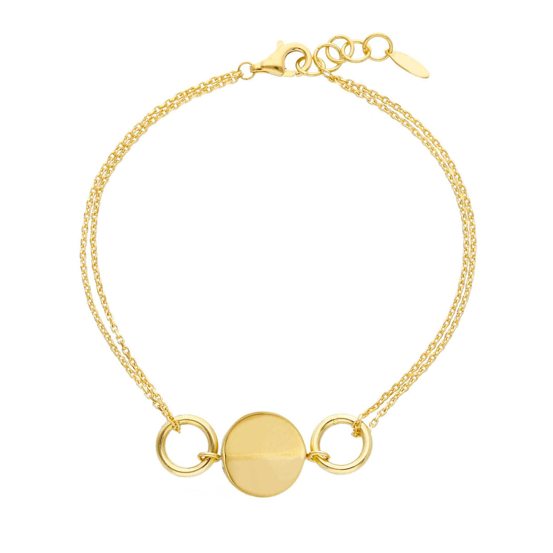Bracelet double chaîne en or jaune 18K