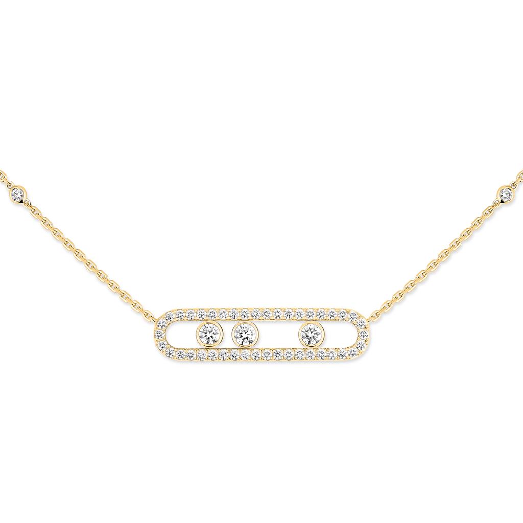 Messika Move Classic Necklace in 18k Yellow Gold and Diamonds 03994-YG
