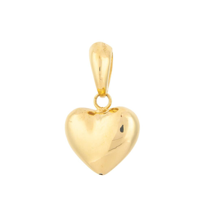 18K yellow gold heart pendant