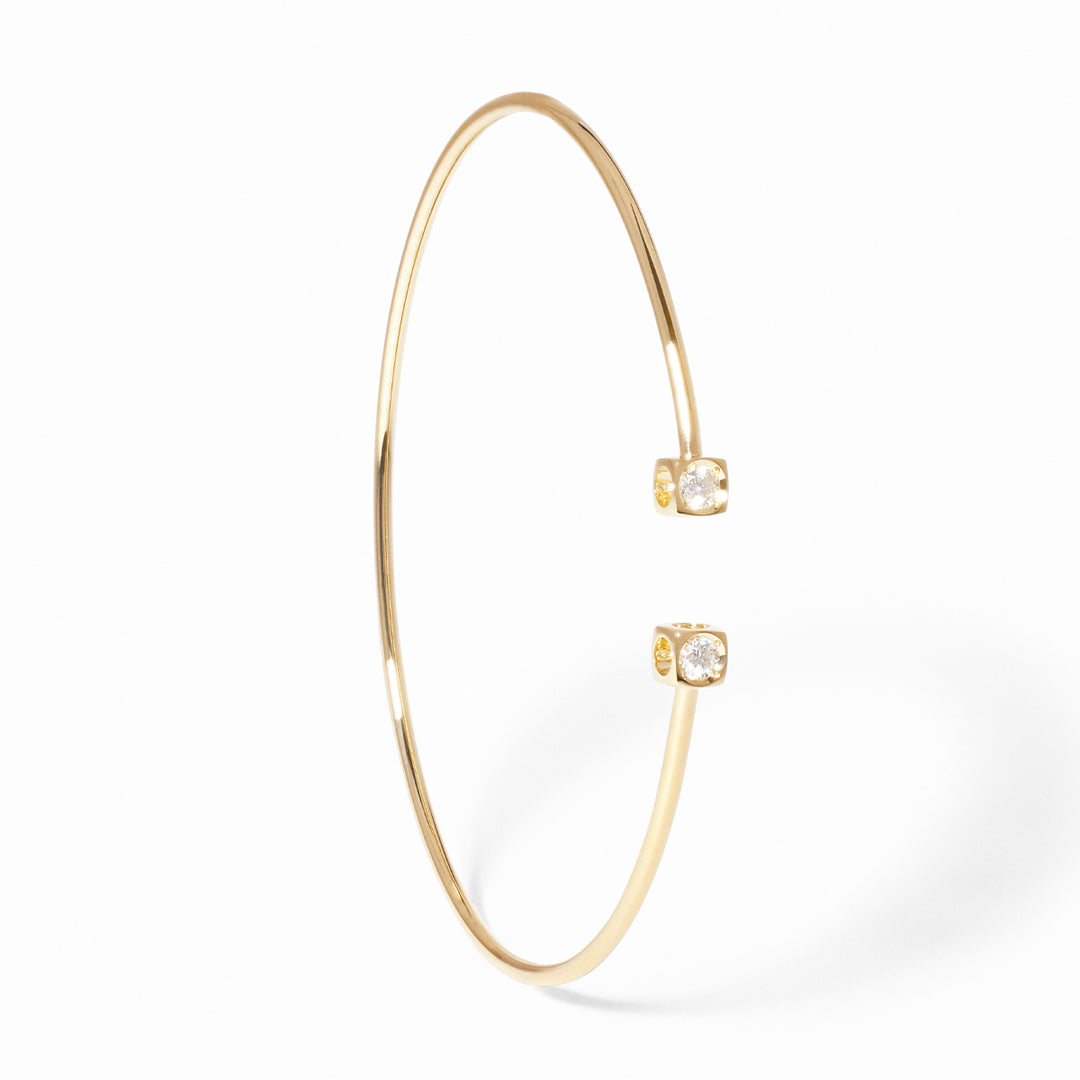 Bracelet dinh van Le Cube Diamant petit modèle en or jaune 18k et diamants 308211