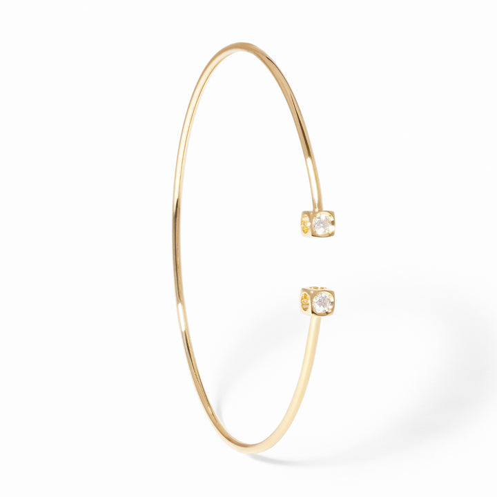 Bracelet dinh van Le Cube Diamant petit modèle en or jaune 18k et diamants 308211