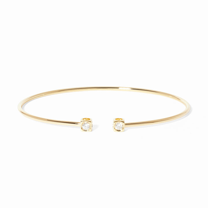 Bracelet dinh van Le Cube Diamant petit modèle en or jaune 18k et diamants 308211