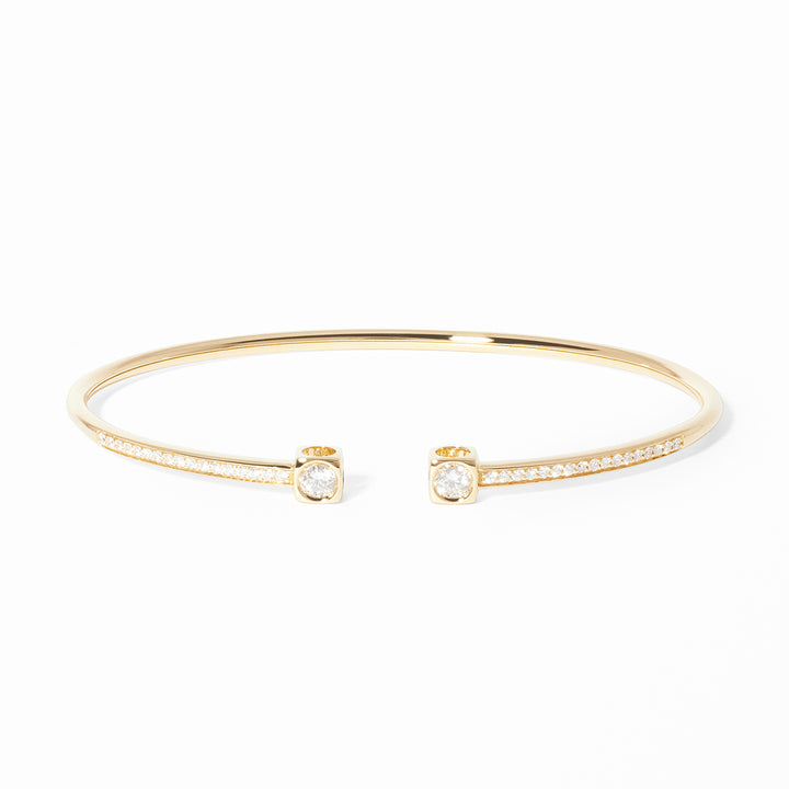Dinh Van Le Cube Bracelet Medium Diamond Model in 18K Yellow Gold and Diamonds 308321
