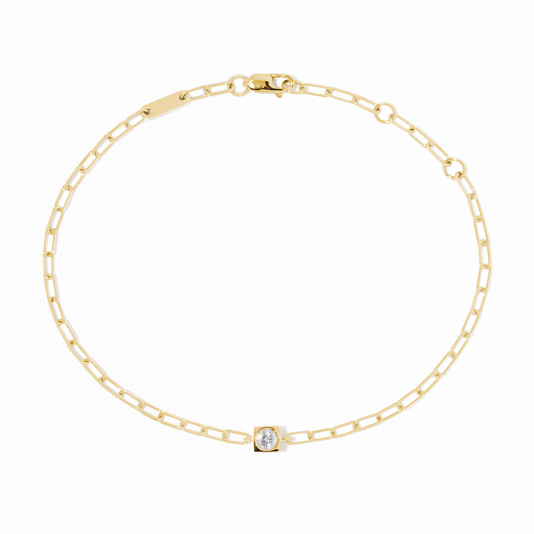 Bracelet dinh van Le Cube Diamant PM en or jaune 18k et diamant 308911