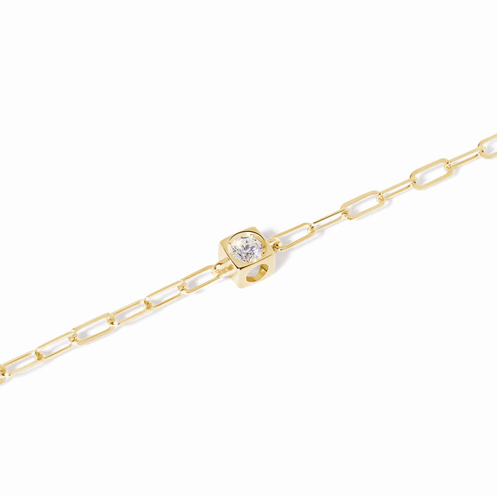 Bracelet dinh van Le Cube Diamant PM en or jaune 18k et diamant 308911