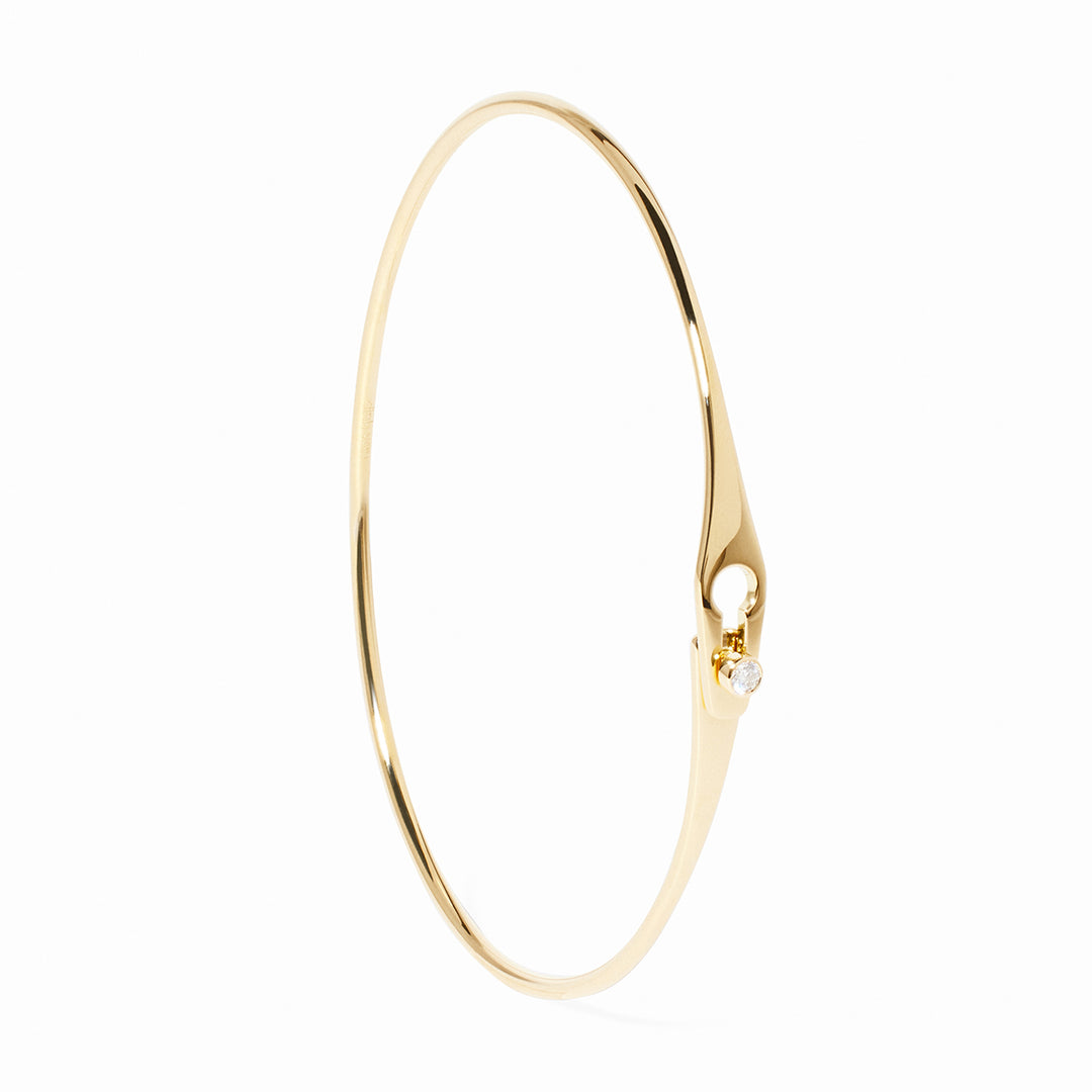 Bracelet dinh van Jonc Serrure en or jaune 18k avec diamant 334106