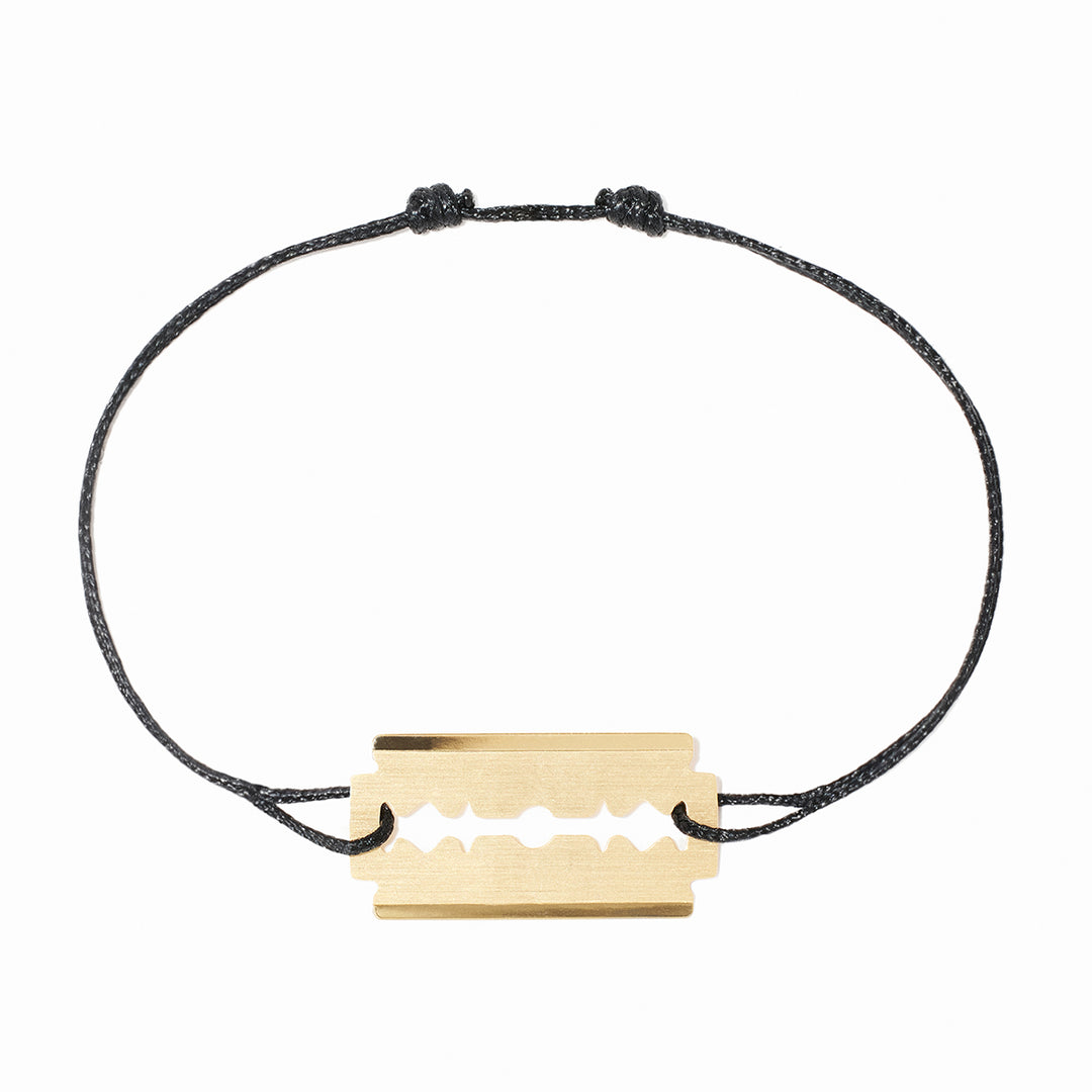dinh van Razor Blade PM Cord Bracelet in 18k Yellow Gold