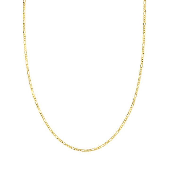 Chaîne en or jaune 18K style Figaro 3mm