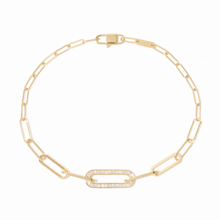 dinh van Maillon PM bracelet in 18k yellow gold and diamonds 360421