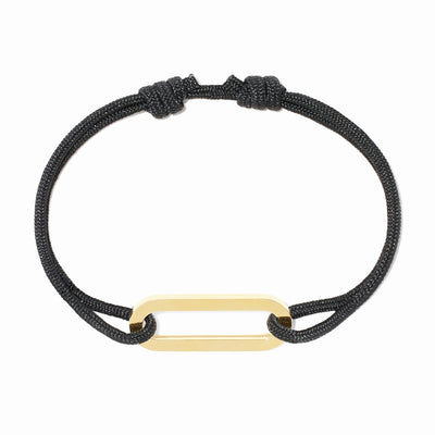 Bracelet dinh van cordon Maillon L en or jaune 18k 360601