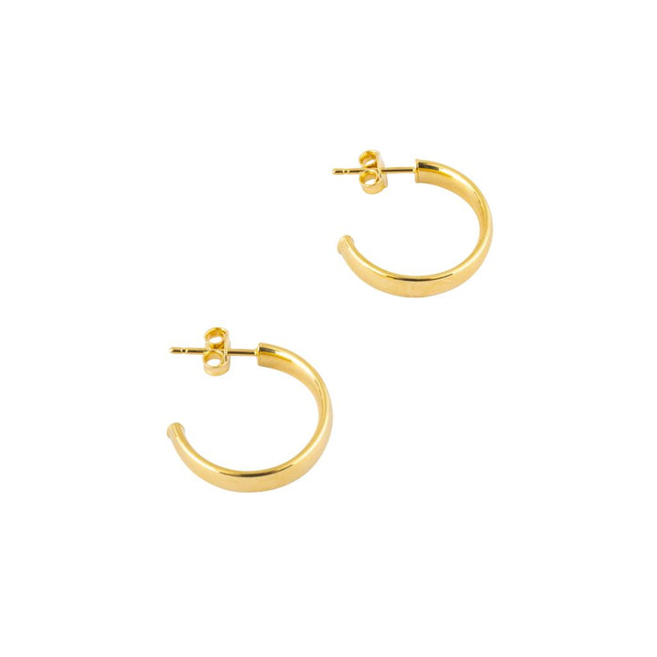 Boucles d'oreilles en or jaune 18K style anneau de 15mm