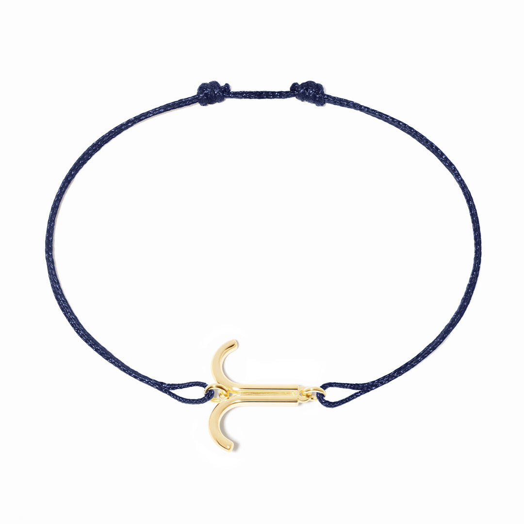 Bracelet cordon dinh van Les Signes Bélier en or jaune 18k 389011