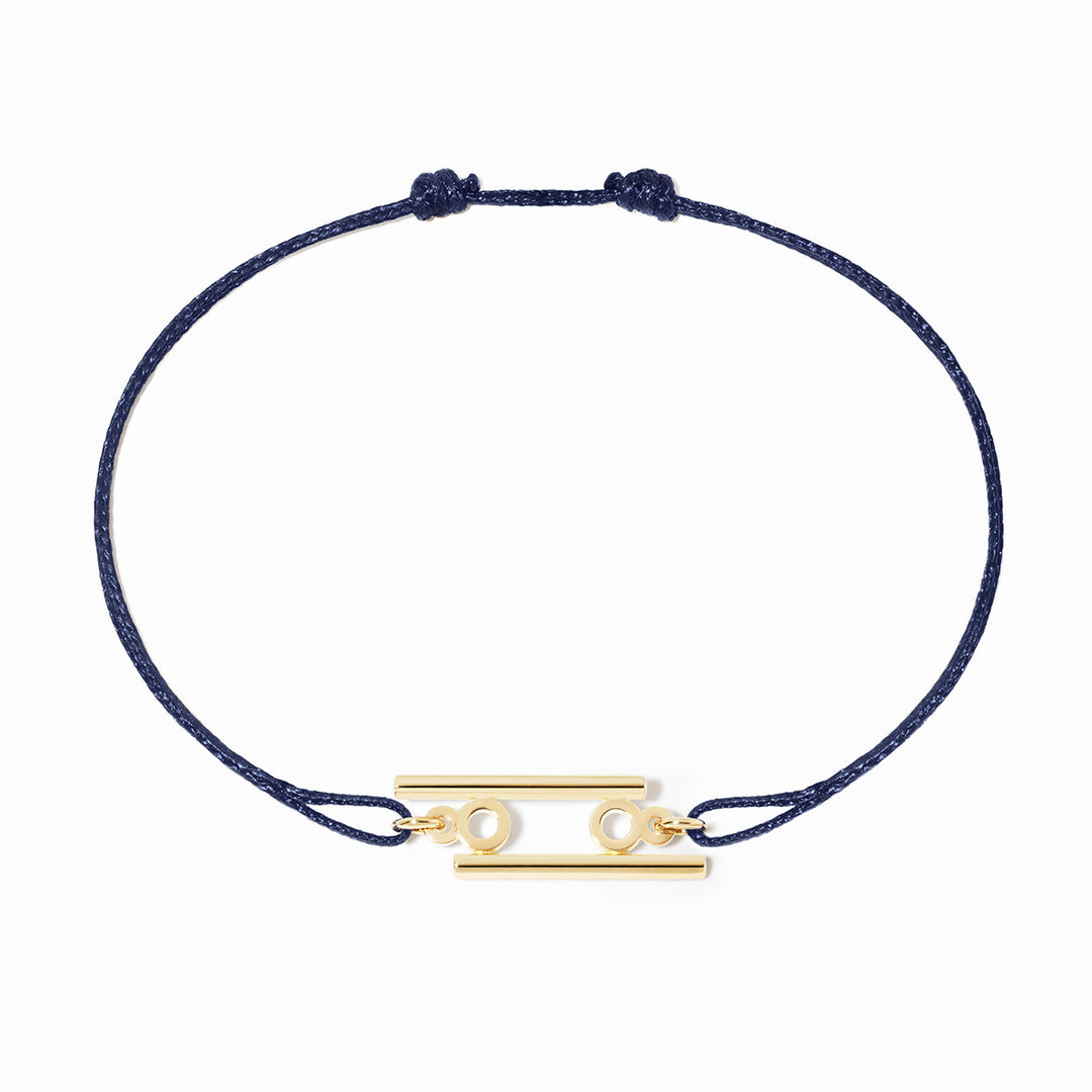 Bracelet cordon dinh van Les Signes Cancer en or jaune 18k 389041
