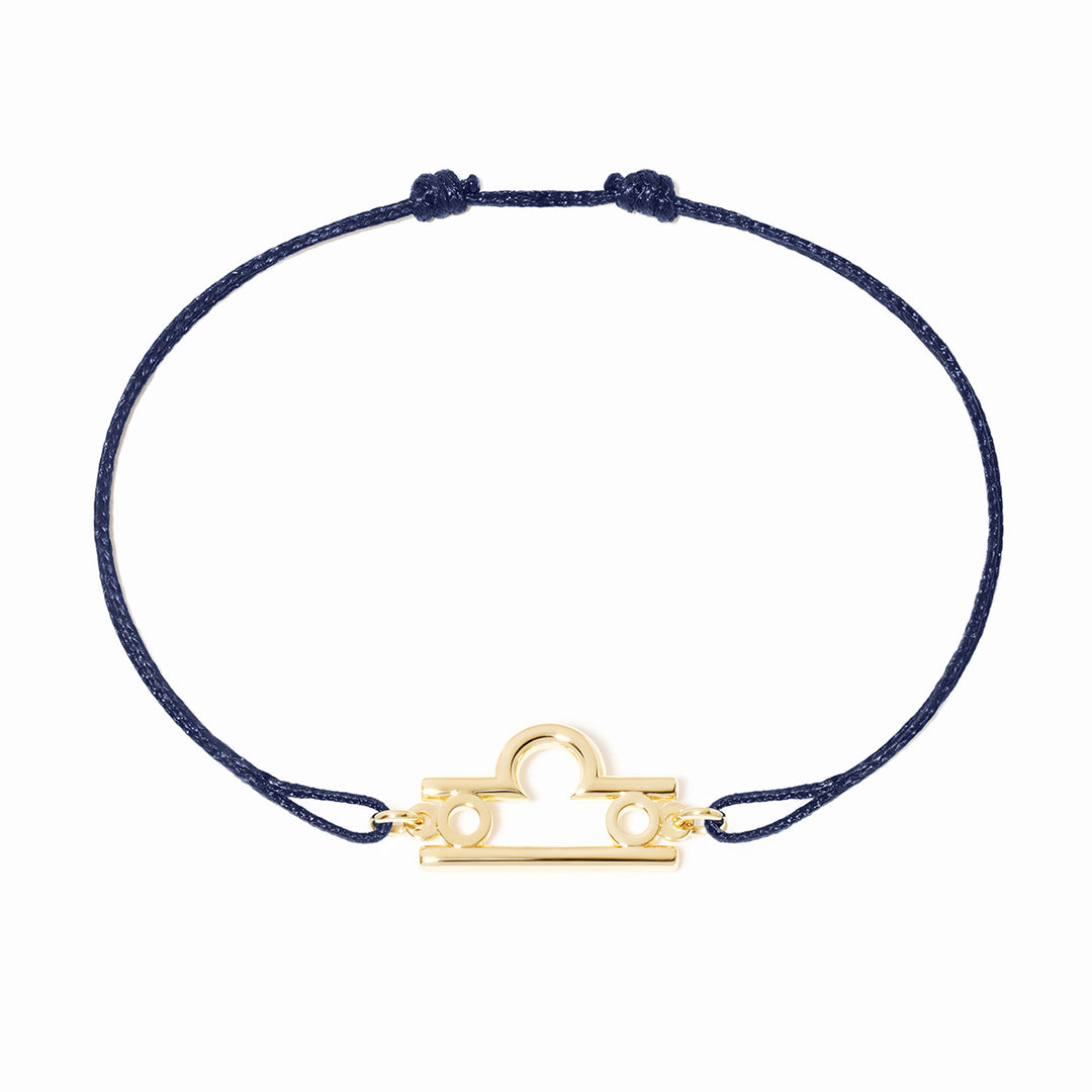 Bracelet cordon dinh van Les Signes Balance en or jaune 18k 389071