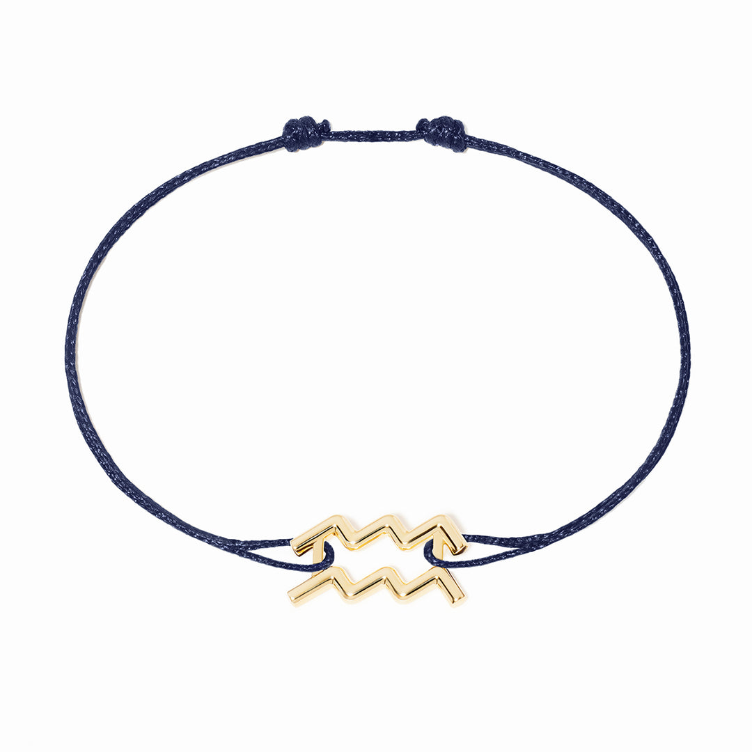 Bracelet cordon dinh van Les Signes Verseau en or jaune 18k 389111