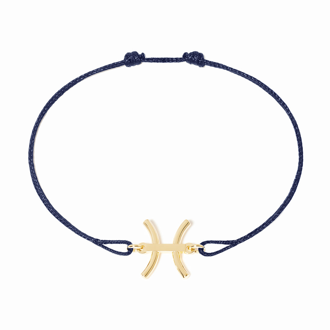 Bracelet cordon dinh van Les Signes Poisson en or jaune 18k 389121