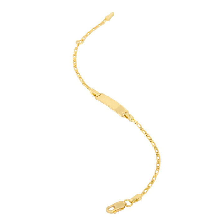 5mm Fancy style 18K yellow gold baby bracelet