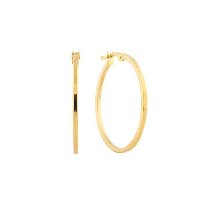 18k yellow gold hoop earrings 2 5mm