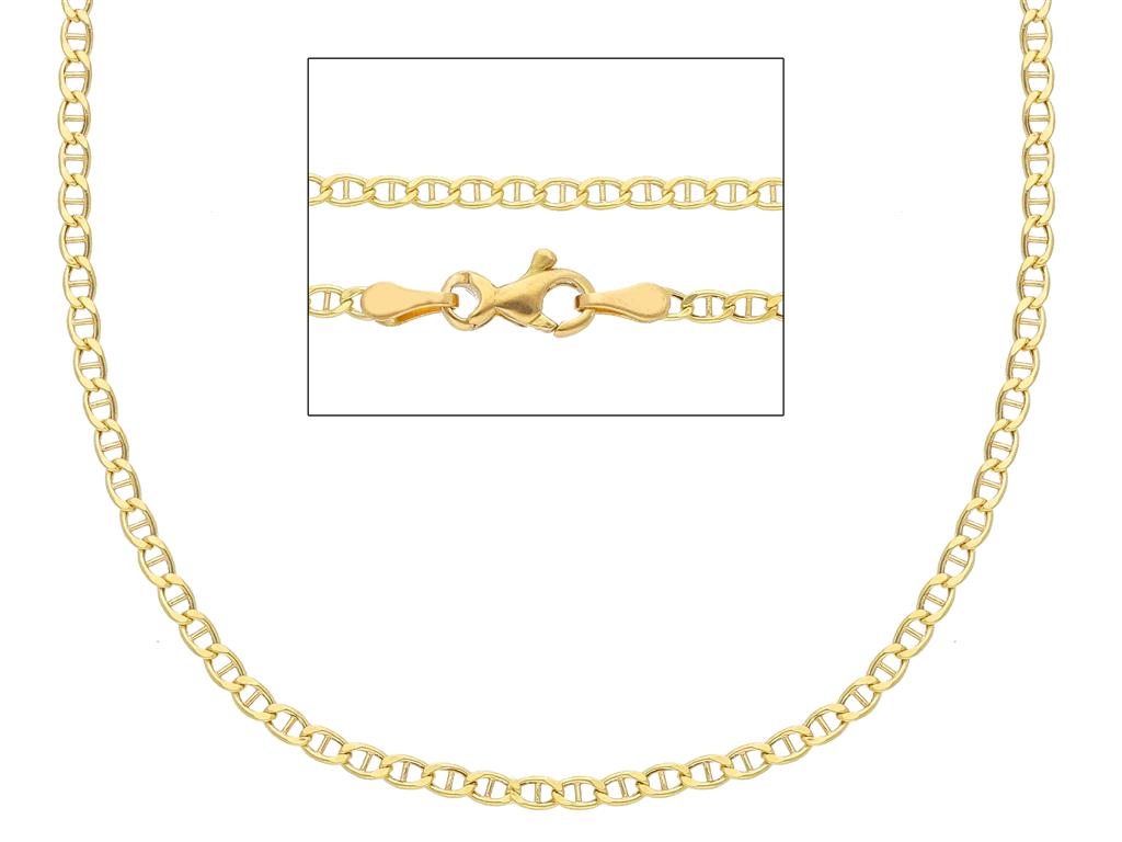 18K yellow gold Anchor style chain of 2mm