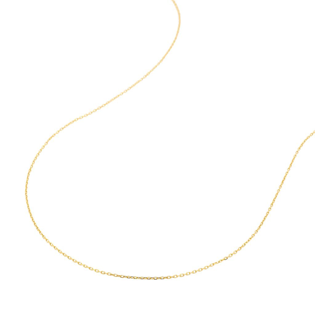 Chaîne en or jaune 18K style Cable 0,5 mm