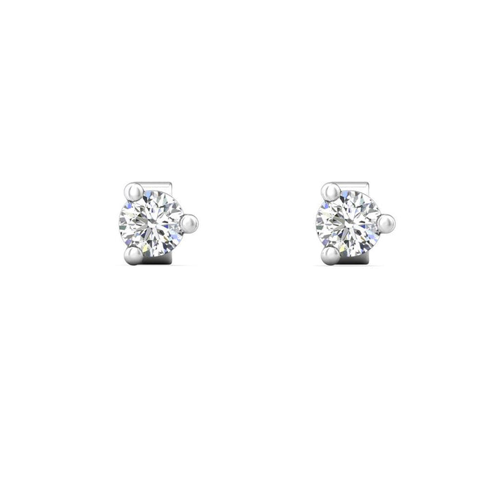 Solitary style diamond earrings