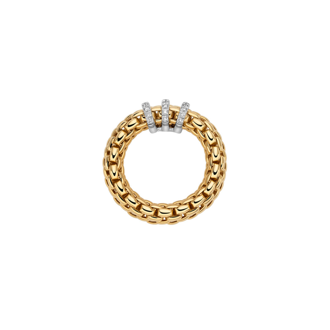 FOPE Vendôme Flex’it ring in 18k gold with diamond pavé 59202AX_PB