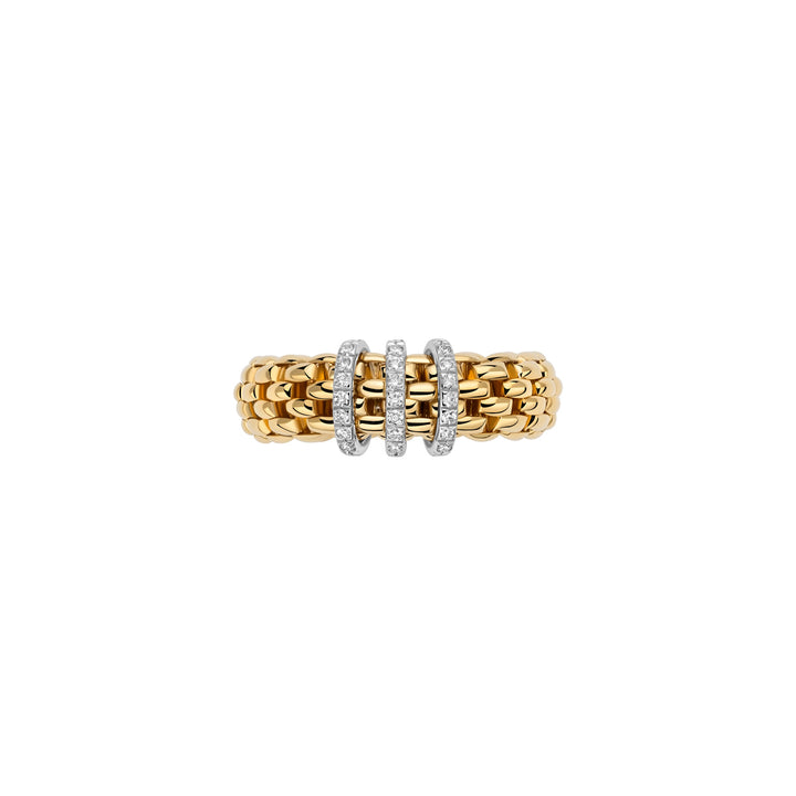 FOPE Vendôme Flex’it ring in 18k gold with diamond pavé 59202AX_PB