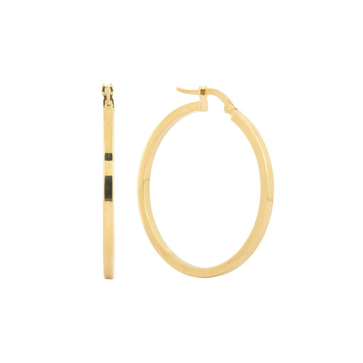 18k yellow gold 30mm hoop earrings