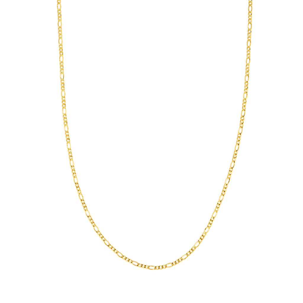 Chaîne en or jaune 18K style Figaro 3mm