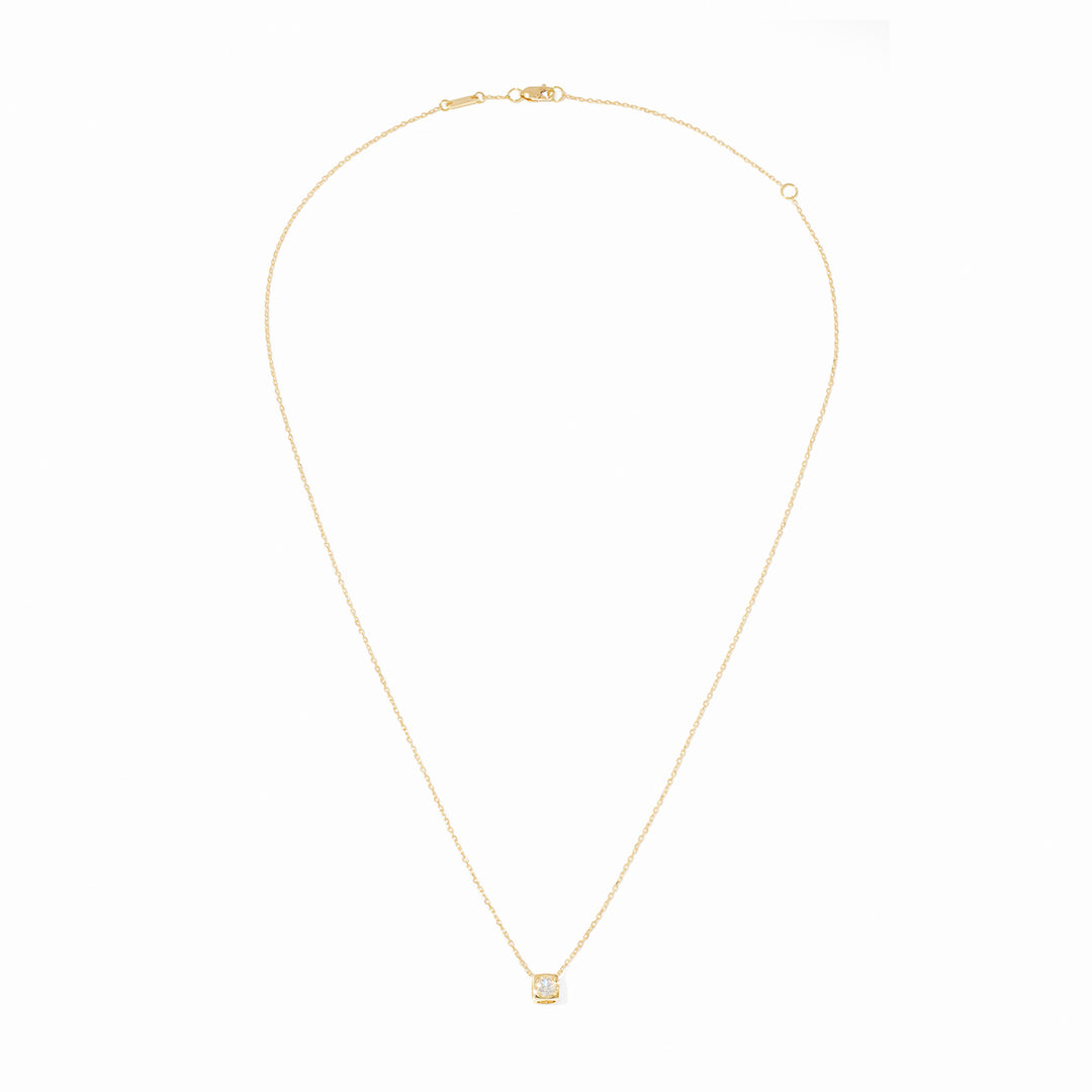 Collier dinh van Le Cube Diamant en or jaune 18k et diamants 608111