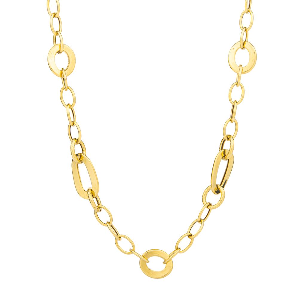 18K yellow gold fancy style chain