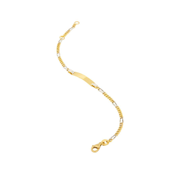 5mm Fancy style 18K yellow gold baby bracelet