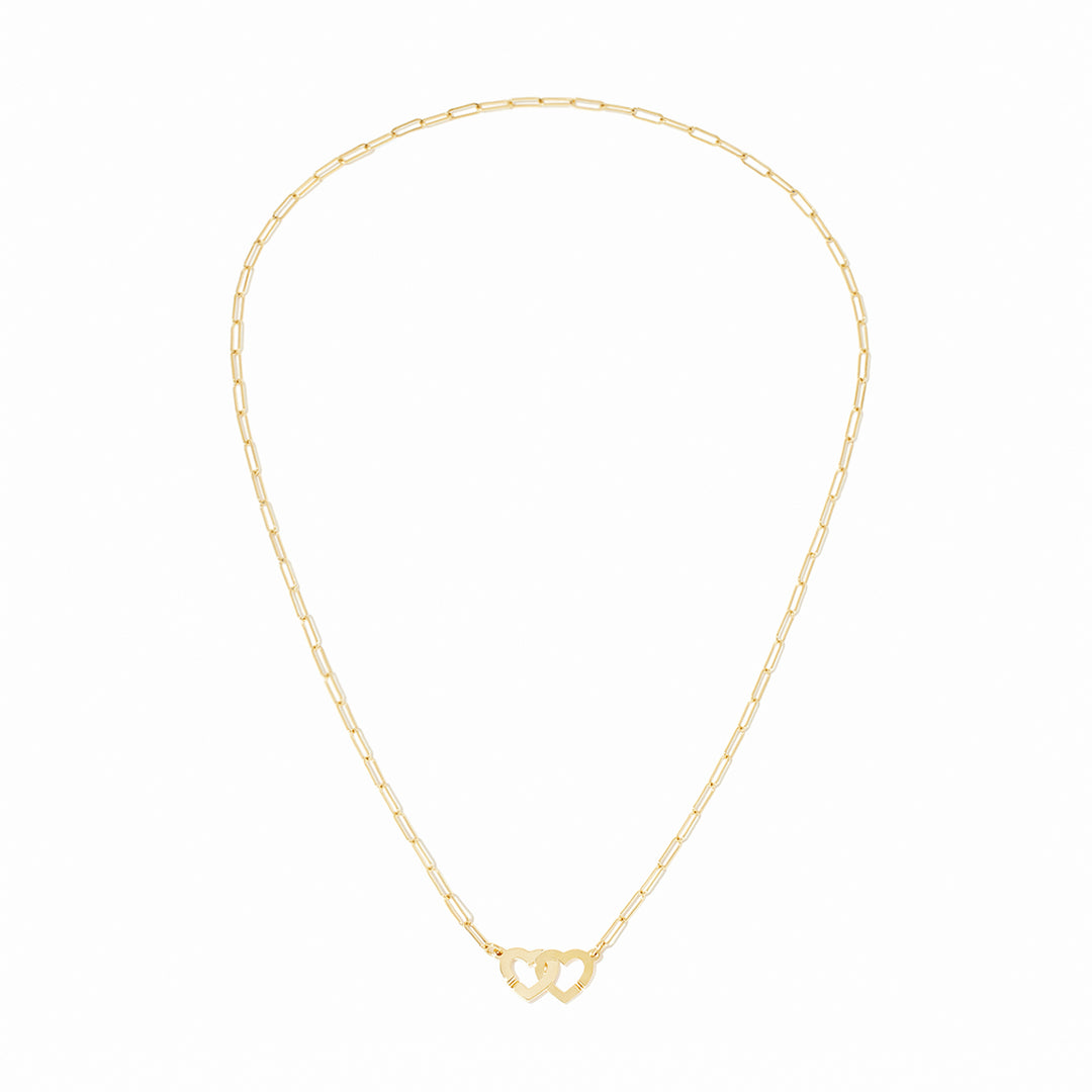 Collier dinh van Double Cœurs XS en or jaune 18k 645201