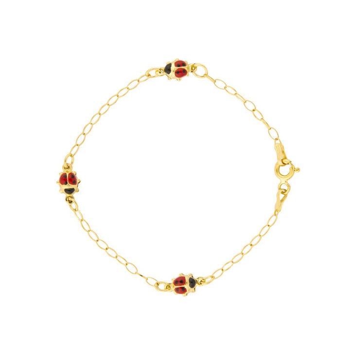 Bracelet bébé en or jaune 18K style Gourmette de 4mm