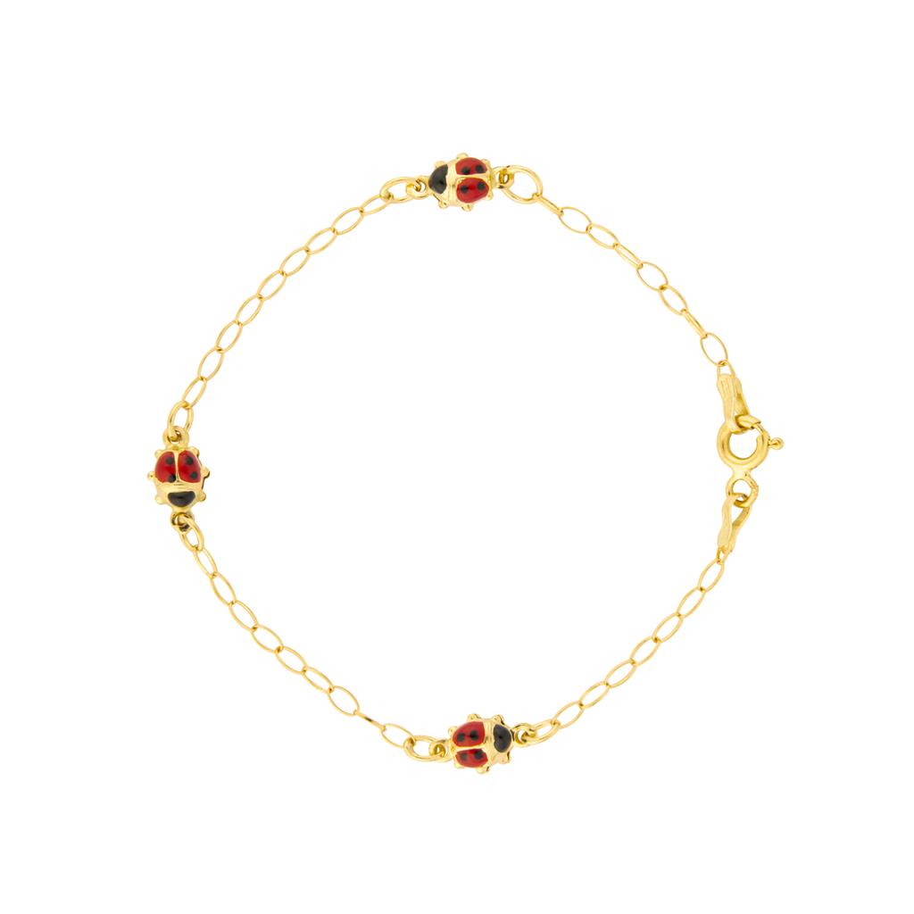 Bracelet bébé en or jaune 18K style Gourmette de 4mm