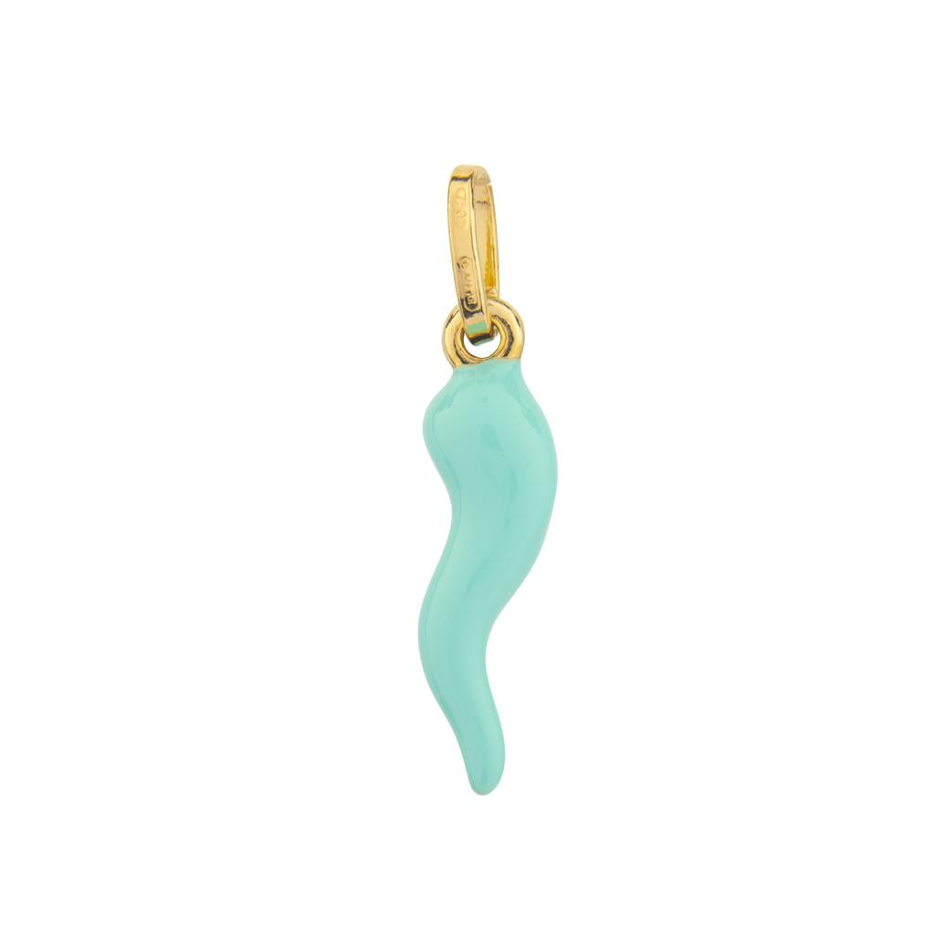 Medium Coral 18k Gold Chili Pendant