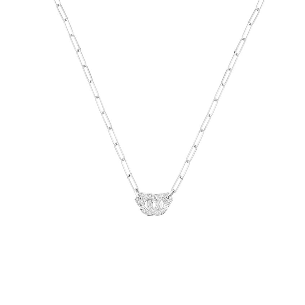 Collier dinh van Menottes en or blanc 18k 654222