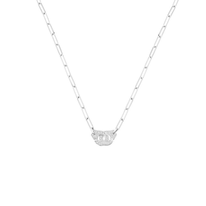 Collier dinh van Menottes en or blanc 18k 654222