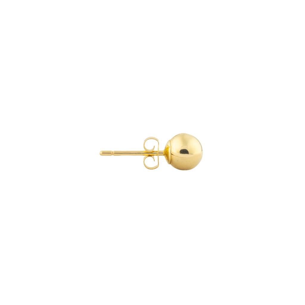 Boucles d'oreilles en or jaune 18K style clou 6mm