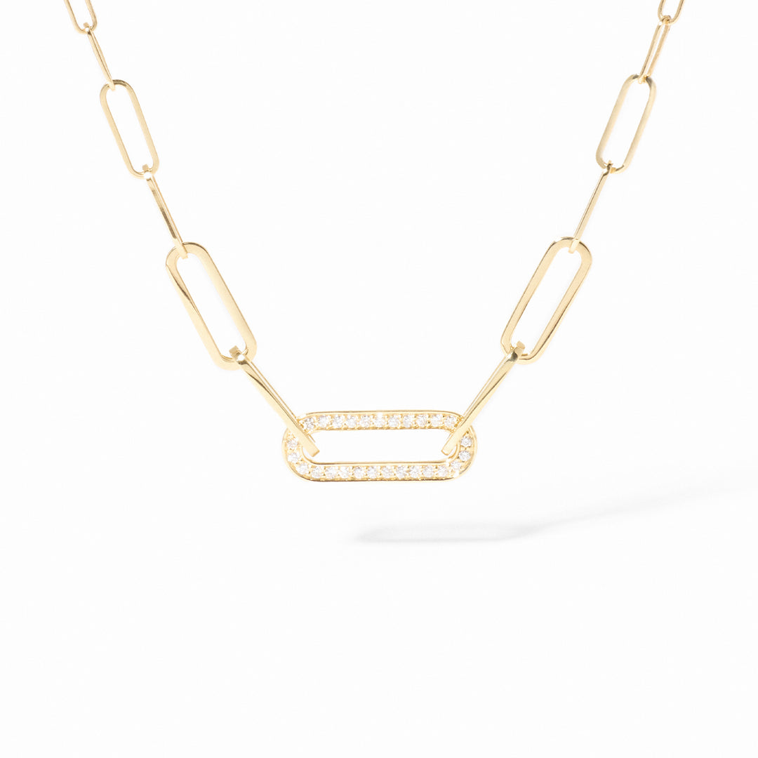 Collier dinh van Maillon petit modèle en or jaune 18k et diamants 660421