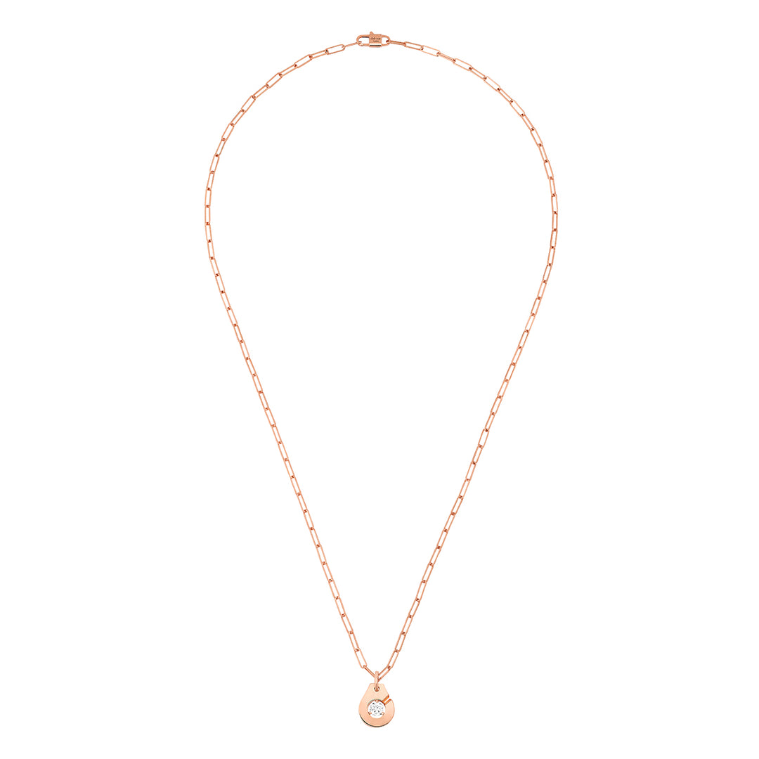 Collier dinh van Menottes en or rose 18k et diamant 667515