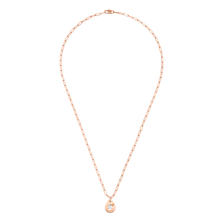 Collier dinh van Menottes en or rose 18k et diamant 667515