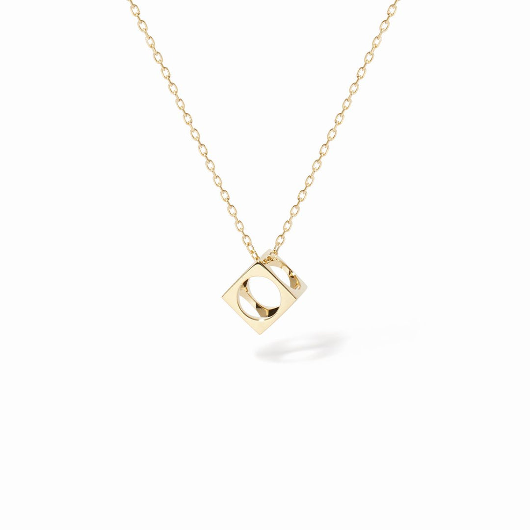 dinh van Le Pavé Small Model Necklace in 18k Yellow Gold 668101