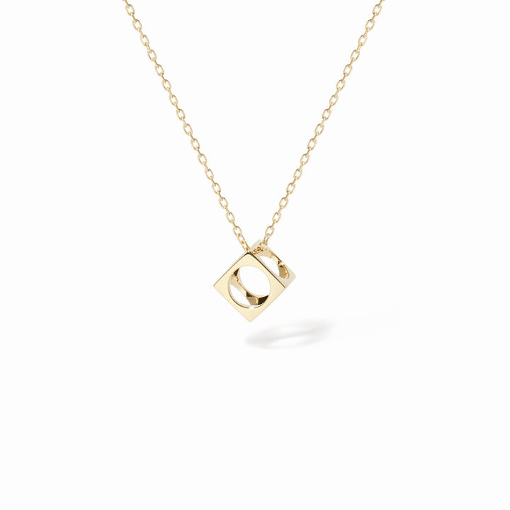 dinh van Le Pavé Small Model Necklace in 18k Yellow Gold 668101